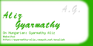 aliz gyarmathy business card